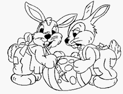 coloriage lapins de paques